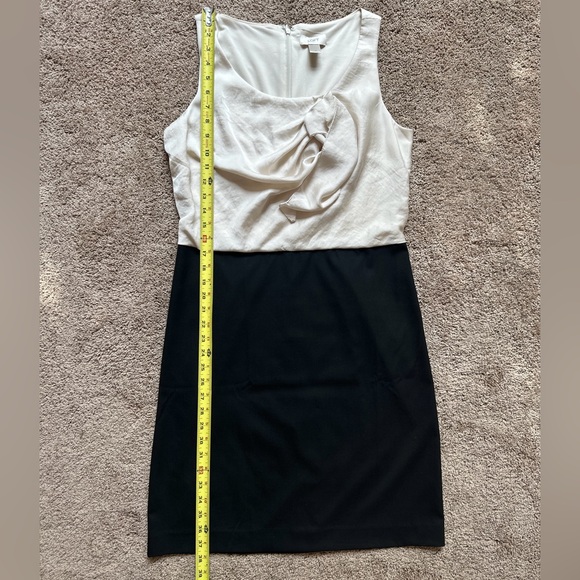 LOFT Factory Colorblock Sheath Dress Black and Ivory | Size 10 - Picture 6 of 11